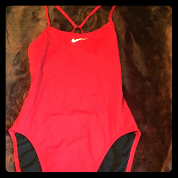 red nike bathing suit